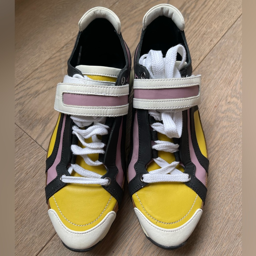 Pierre Hardy leather sneakers size eu 37 (us 7)